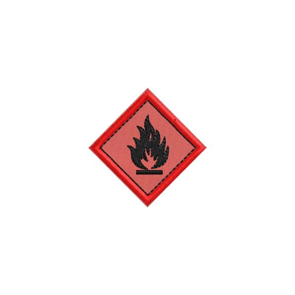 Patch Ricamato squadra antincendio Lato cm. 4,0 cod.20150730_A