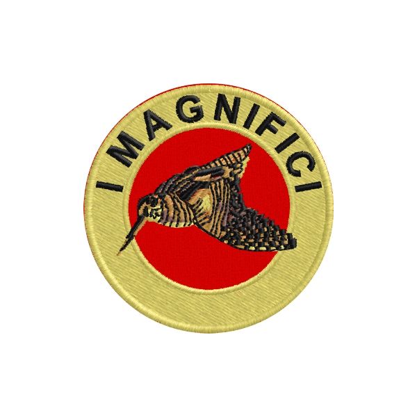 Patch. stemma ricamato con beccaccia (I MAGNIFICI) Cod.20150805_B diam.6
