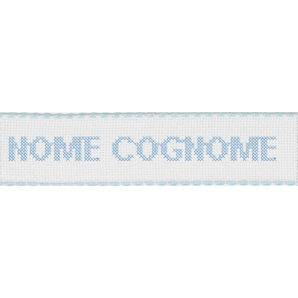 Fascetta da Bimbo  a Punto Croce con nome personal. Cod.20150810_A