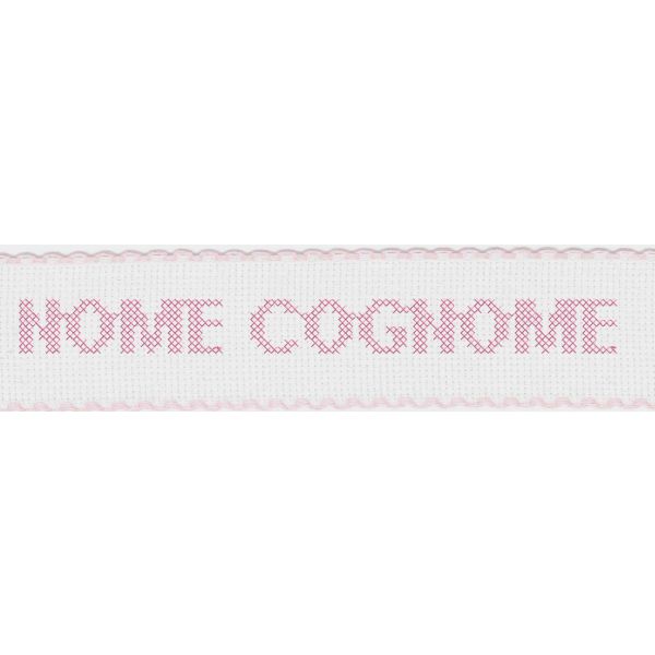 Fascetta da Bimba  a Punto Croce con nome personal. Cod.20150810_B