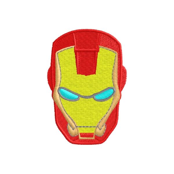 Rendering stemma ricamato maschera di Iron-Man Cod.20150820_