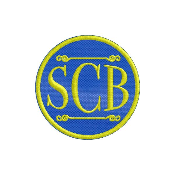 Patch tondo ricamato SCB Cod.20150909_A