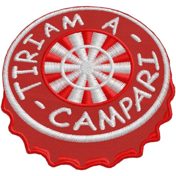 Etichetta  Stemma ricamato Tiriam a CAMPARI Cod. 20150913_A