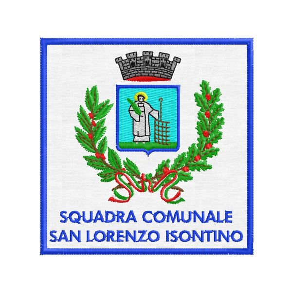 Patch  ricamato 7,5x7,3 Comune di SAN LORENZO ISONTINO Cod.20150924_A