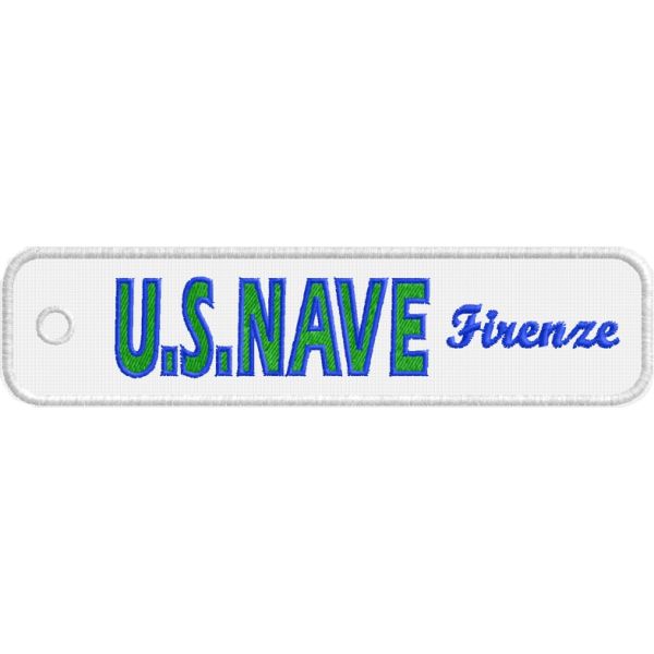Patch ricamato ad uso portachiavi (U.S. NAVE Firenze) cod.20150926_A