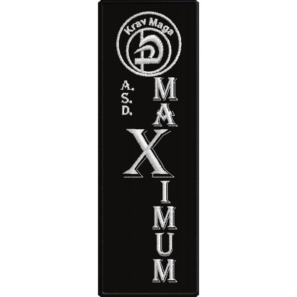 Patch rettangolare 18 cm.  krav maga MAXIMUM cod.20151015_A