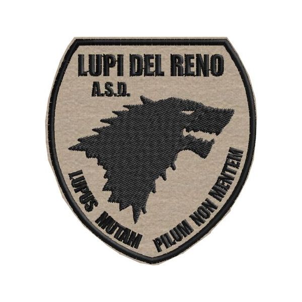 Patch ricamato A.S.D. LUPI DEL RENO cod. 20151021_beige1722