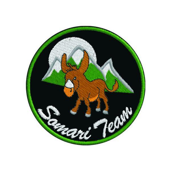 Patch ricamata Somari Team diam. 70 mm. Cod.20151026_A
