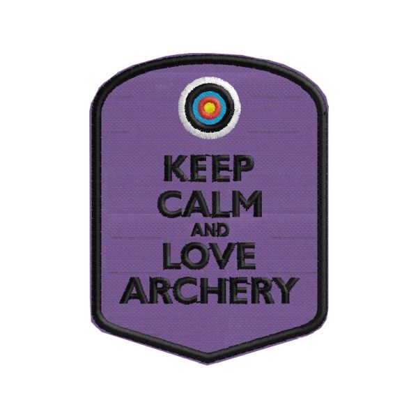 Patch Ricamato KEEP CALM and Love Archery Cod.20151119_A