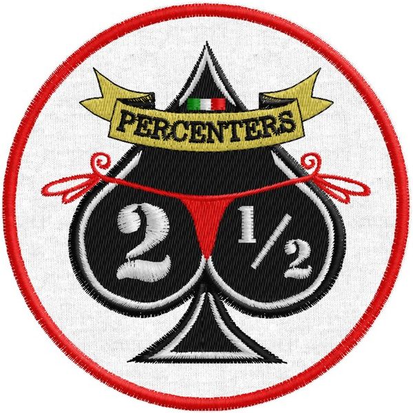 Patch su fondo di tessuto PICCA 2 e1/2 PERCENTERS Cod.20151120_A