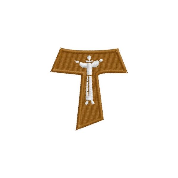 Patch ricamato simbolo Francescano (TAU) Cod.20151125_A
