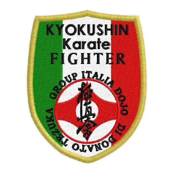 Scudetto ricamato KIOKUSHIN Karate FIGHTER Cod. 20151210_A