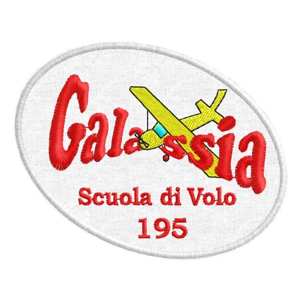 Patch ricamata Scuola di Volo 195 GALASSIA Cod.201511214_A