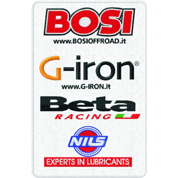 Stemmone SPONSOR ricamato cm.20x12 ( -BOSI-G-iron-BETA-nils )  Cod.20151218_B