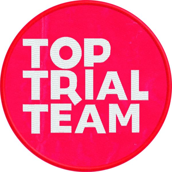 Patch rotondo  SPONSOR TOP TRIAL TEAM diametro 26 cm. Cod.20151219_B