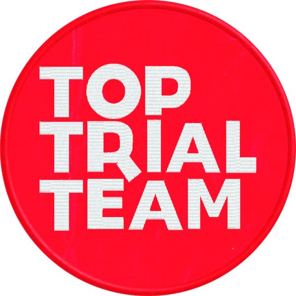Patch rotondo  SPONSOR TOP TRIAL TEAM diametro 26 cm. Cod.20151219_B