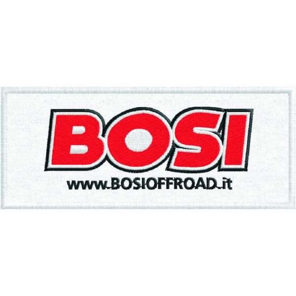 Patch ricamata Bosi offroad .it su base cm. Cod.20151220_A