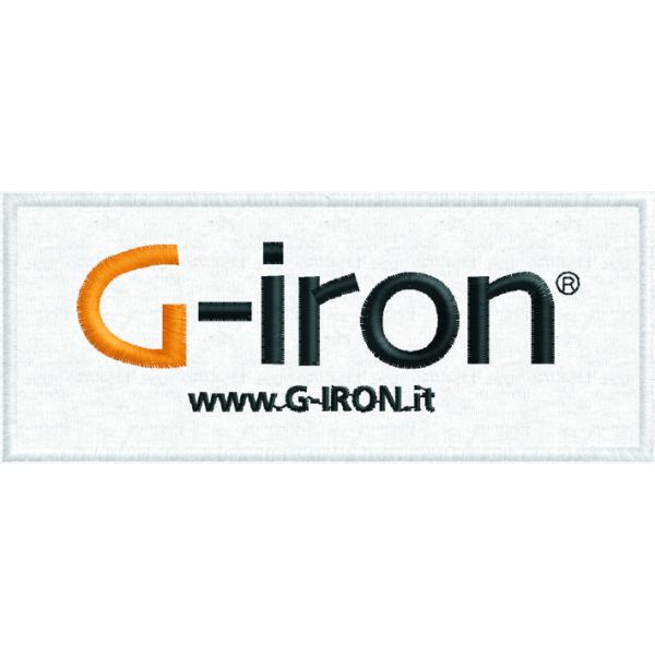 Patch ricamata G-Iron su base cm. Cod.20151220_B