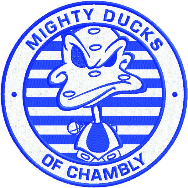 Patch ricamata MIGHTY DUCKS OF CHAMBLY diam. 20 Cod.20151223_A