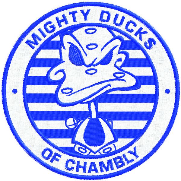 Patch ricamata MIGHTY DUCKS OF CHAMBLY diam. 10 Cod.20151224_A
