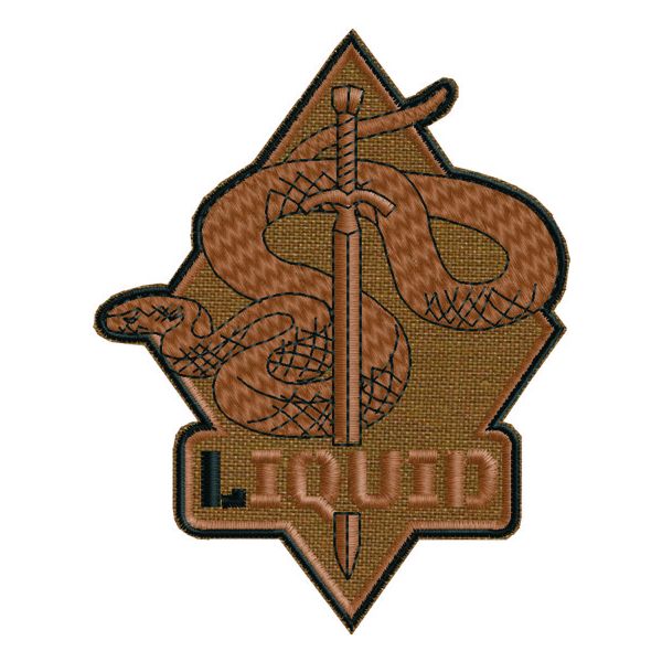 Patch bassa visibilità LIQUID con serpe e spada cod.20160102_B