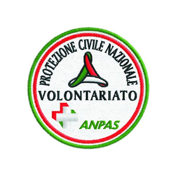 Patch ricamato volontariato protezione civile nazionale Diam.7 