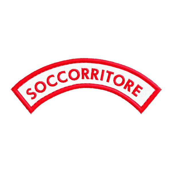 Patch ricamato curvato (SOCCORRITORE) cod. 20160116_C