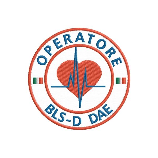 Patch ricamato operatore BLS - D   DAE diametro 70