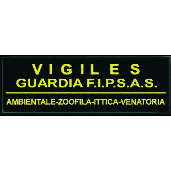 Patch ricamato VIGILES GUARDIA ambientale-zoofila-ittica-venatoria Cod.20160203_A