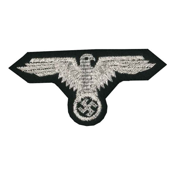 Riproduzione originale patch (Aquila argentata da berreto della LUFTWAFFE) - fondo panno invecchiato Cod.20160217_a