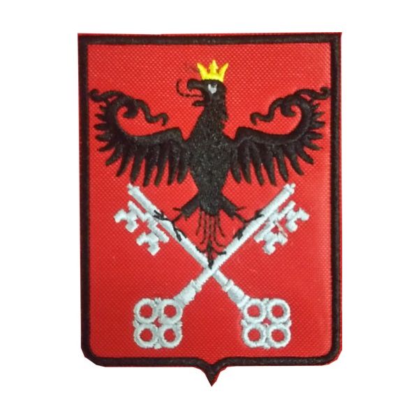 Prova reale ricamara stemma comune di CHIAVENNA