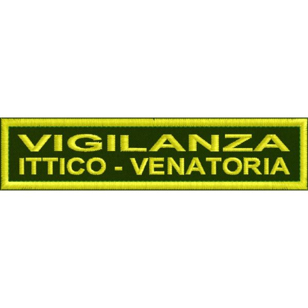 Patch ricamato VIGILANZA ITTICO VENATORIA Cod.20160320_A