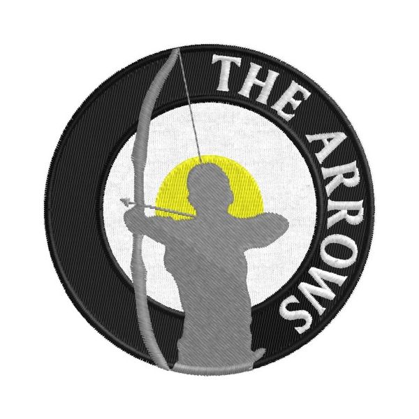 Patch ricamato THE ARROWS diam. cm.8 Cod.20160423_A