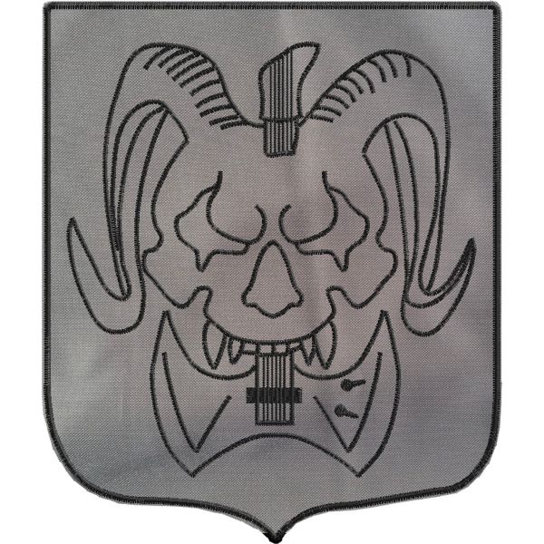 Teschio di bufalo ricamato, patch da schiena Cod.20160501_A