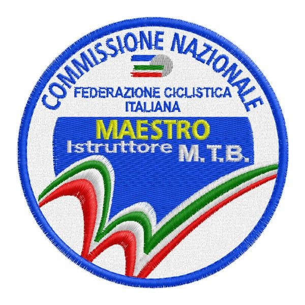 Patch ricamata "MAESTRO Istruttore M.T.B. Cod. 20160502_B
