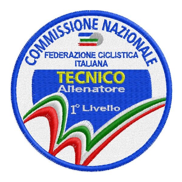 Patch ricamata "TECNICO" Allenatore 1° Livello Cod. 20160502_C