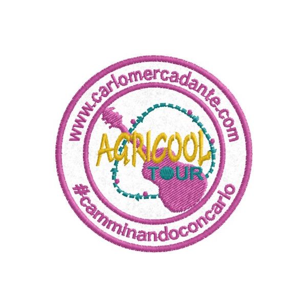 Patch ricamato carlomercadante.com diam.6,5 Cod.20160519_A