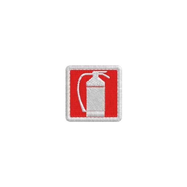 Patch ricamato Simbolo ISO Estintore cod. 20160522_B