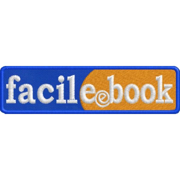 Patch ricamato su base cm.10 Facile@book cod. 20160523_D
