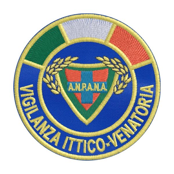 Patch diam.8,5 cm VIGILANZA ITTICO VENATORIA A.N.P.A.N.A. su base blu