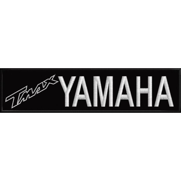 Patch ricamato T- MAX YAMAHA su base cm.24 Cod.20160626_A su base rossa
