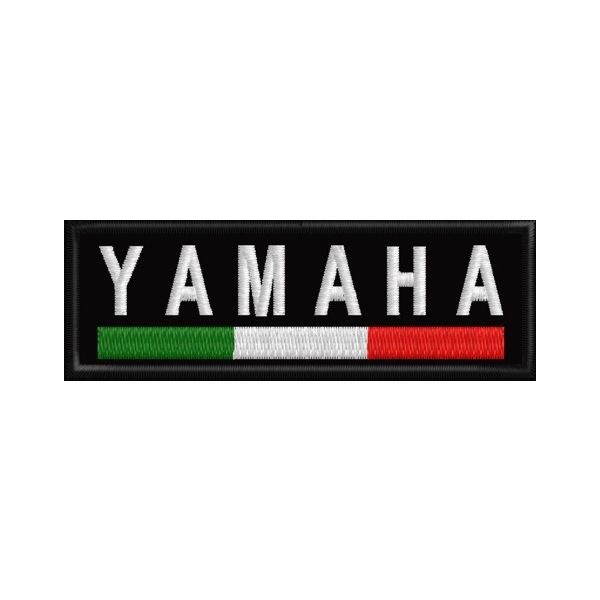Stemma, Patch ricamato tricolore con YAMAHA  Cod.20160627_B