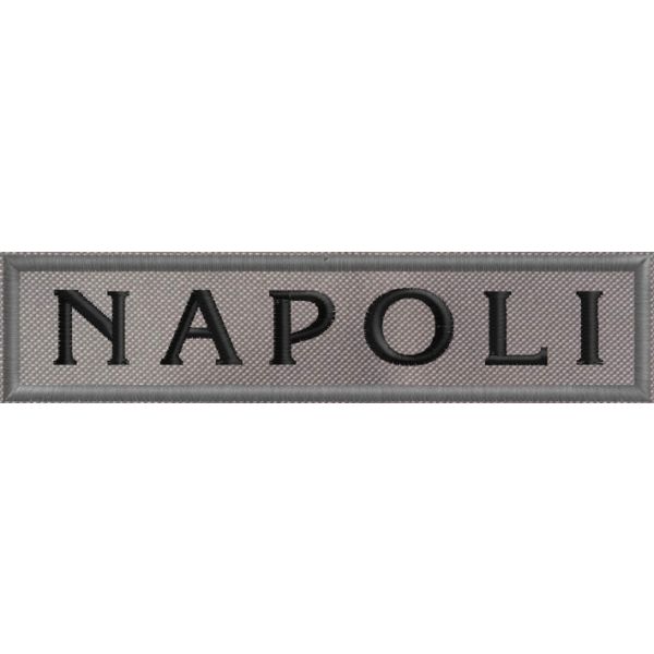 Patch Cm.12 da petto rettangolare "NAPOLI" Cod.20160708_A
