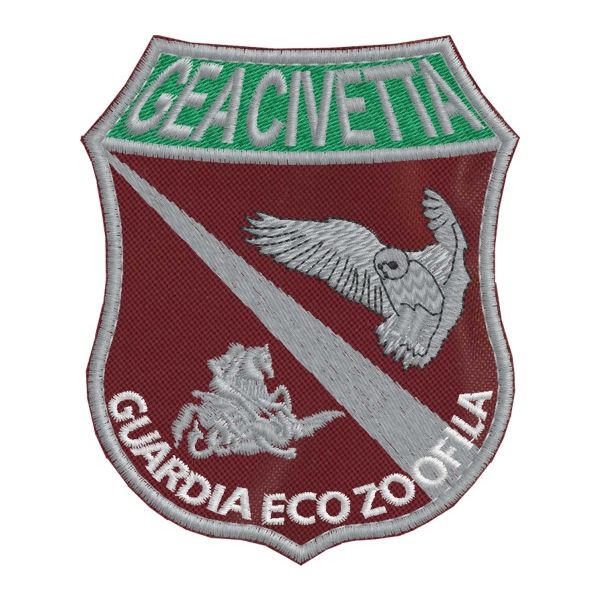 Distintivo ricamato GEA  CIVETTA Guardia Eco Zoofila cod. 20160730_A