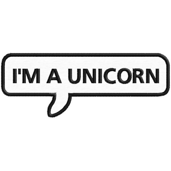 Patch ricamato a fumetto  I'm Unicorn. 20160812_A