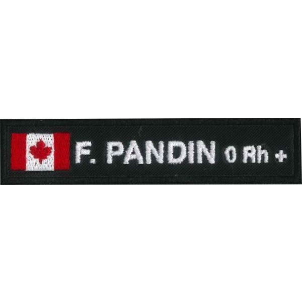 Etichetta personalizzata Band. canada nome e gruppo sanguigno Cod 20160824_A
