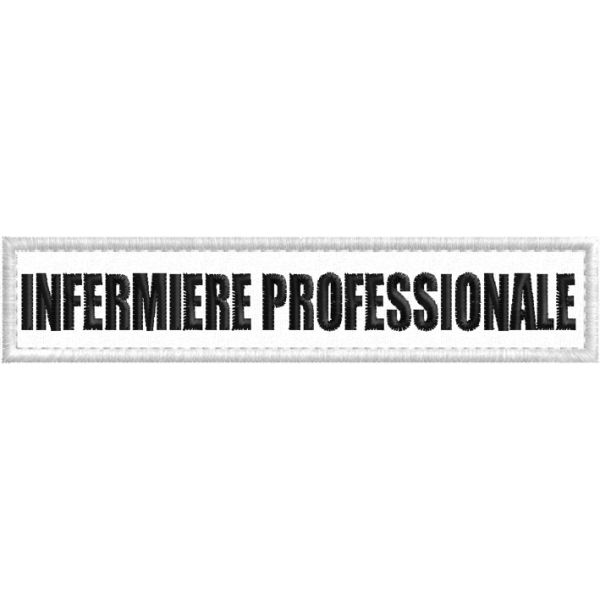 Patch INFERMIERE PROFESSIONALE su base cm.12 senza velcro