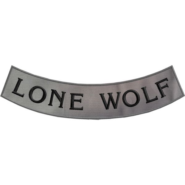 Patch LONE WOLF curvato inferiore da Schiena Cm. 28 Cod.20160840_A