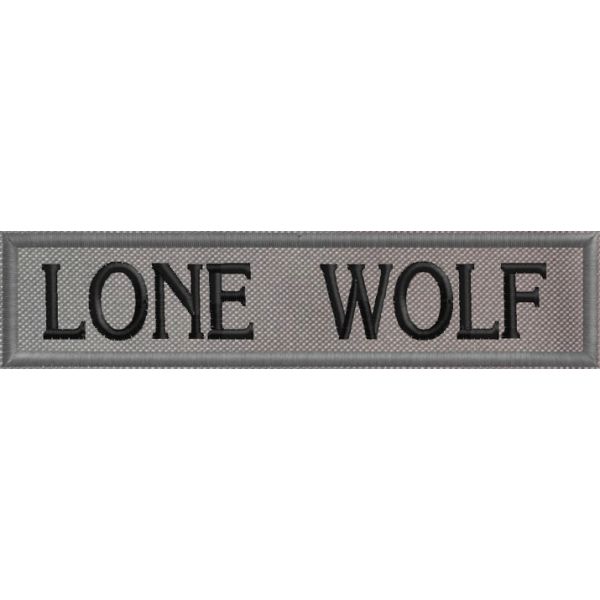 Patch Cm.12 da petto rettangolare "LONE WOLF" Cod.20160843_A