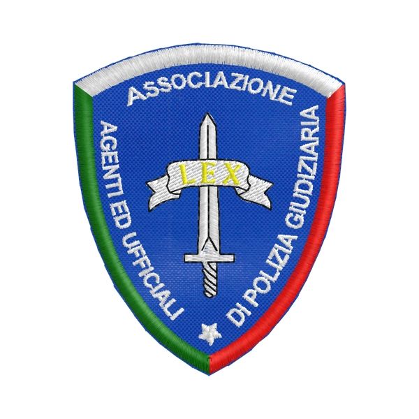 Patch ricamato Associazioni POLIZIA GIUDIZIARIA cod.20161001_A